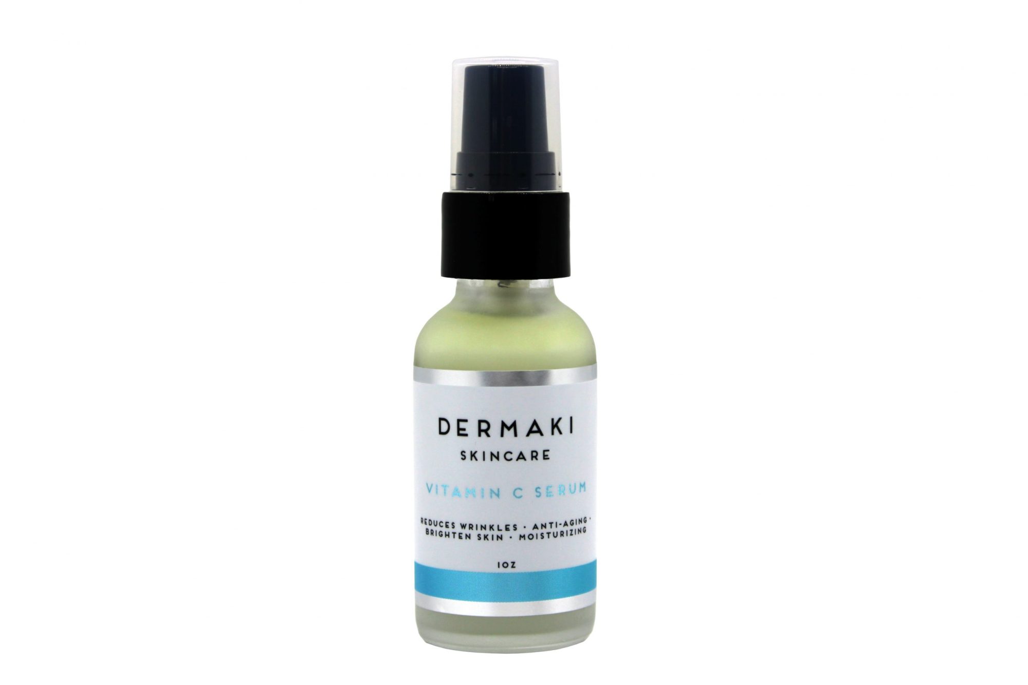 Vitamin C Serumc bottle with bright orange liquid, promoting radiant skin and anti-aging benefits.