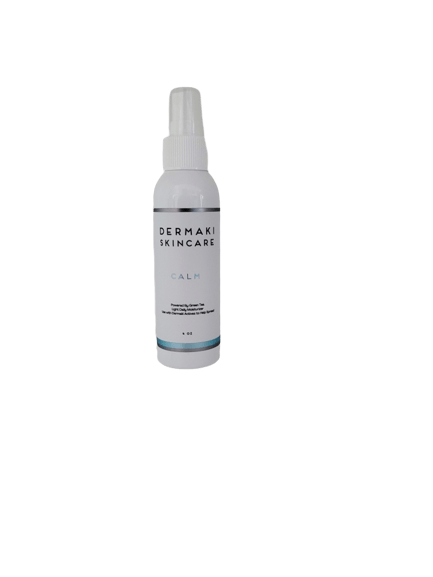4oz Calm soothing skincare product with Aloe and Green Tea for sensitive skin relief.