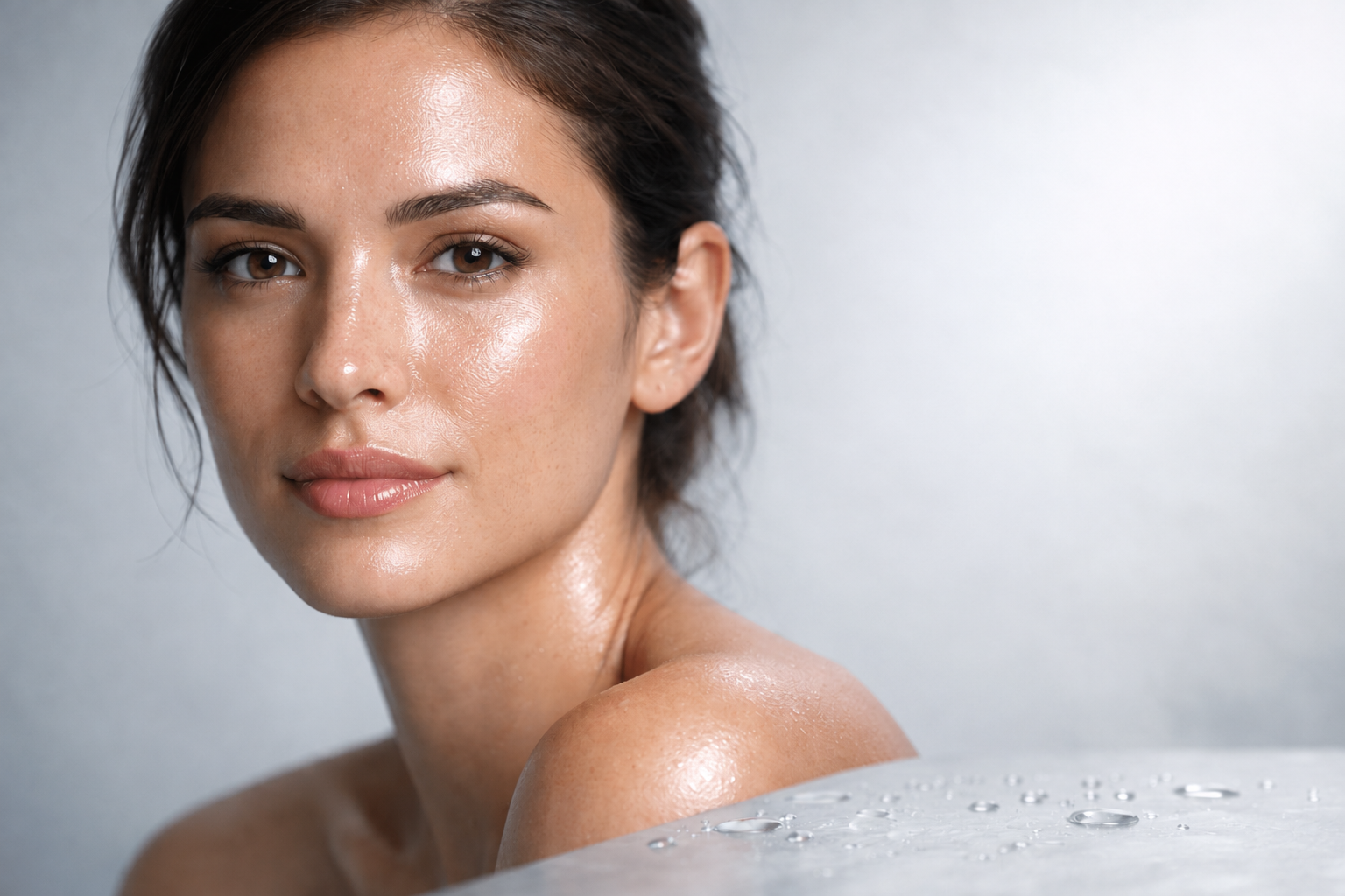 Dermaki skincare portrait against a soft neutral background